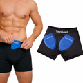 Black underwear with blue icepack on a white background, featuring the 'SaunGuard' brand.